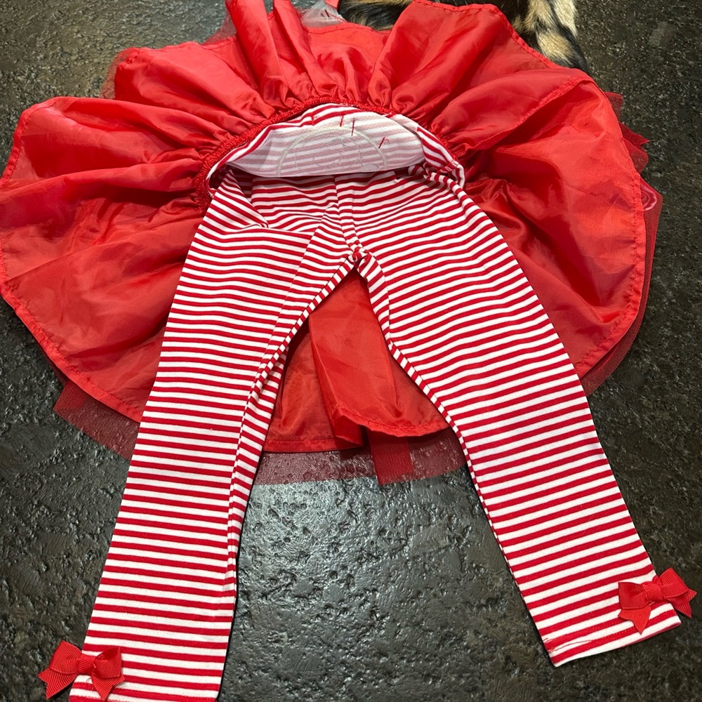 Emily Rose Red and Gold Reindeer 2 Piece Outfit - Picture 7 of 7